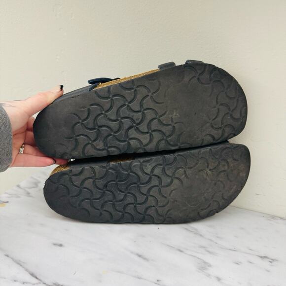 Birkenstock Pisa Black Leather Strappy Slide Sandals Women’s Size 7.5 - Picture 8 of 11